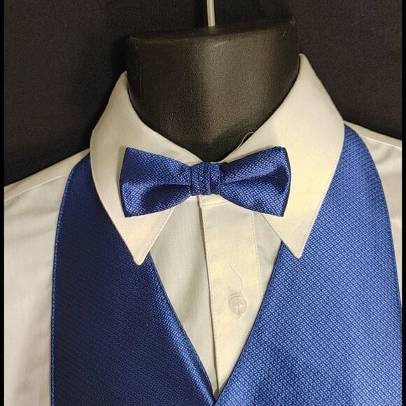 BOY'S LARR BRIO 3 PIECE FORMAL TUXEDO VEST & TIE - Picture 2 of 6